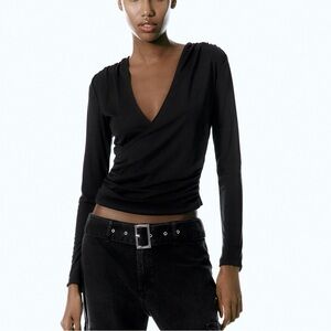 Zara draped wrap top